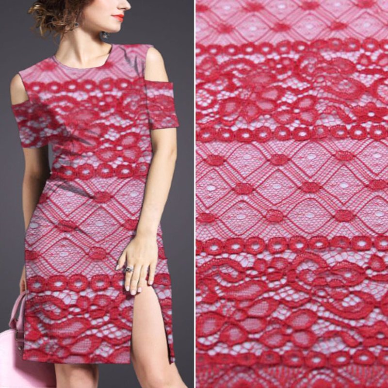 Lace Fabric Dress Geometric Polyester for Women's Wear Wholesale Suppl 6